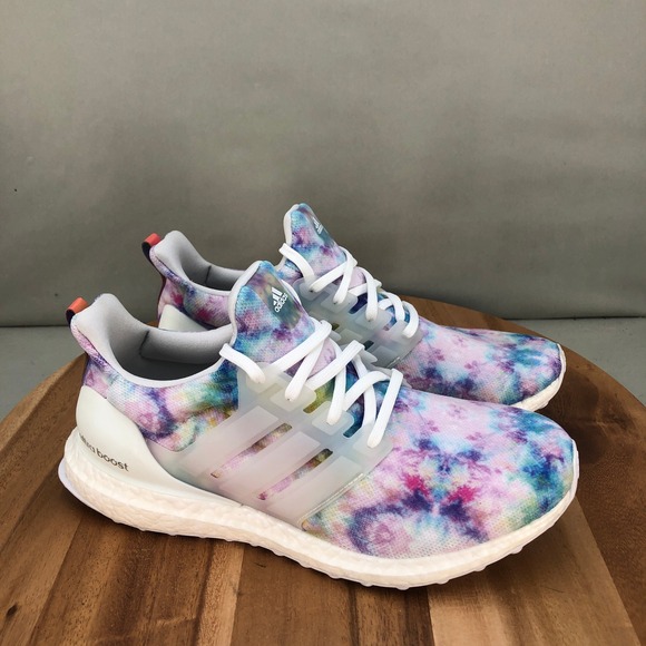 adidas gazelle silver green womens Trae Young Autographed White Multicolor Tie-Dye Adidas Trae Young 1 Ba — RSA main image 1